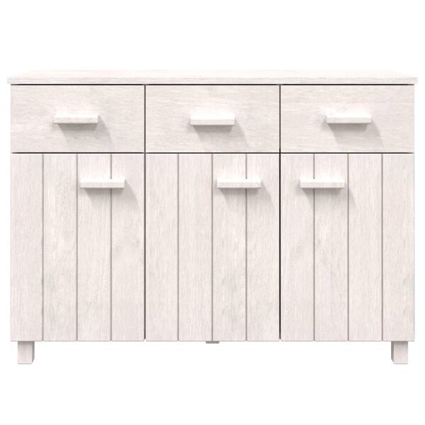 vidaXL Sideboard HAMAR White 113x40x80 cm Solid Wood Pine