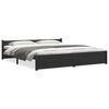vidaXL Bed Frame without Mattress Black Solid Wood 180x200 cm