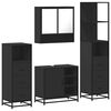 vidaXL 4&nbsp;Piece Bathroom Furniture Set&nbsp;Black Engineered Wood