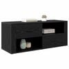 vidaXL TV Cabinet Black Oak 100 x 35 x 40 cm Engineered Wood