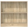vidaXL Bookshelf Sonoma Oak 80x24x75 cm Engineered Wood