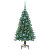 vidaXL Artificial Christmas Tree with 150 LEDs with Stand Green 120 cm
