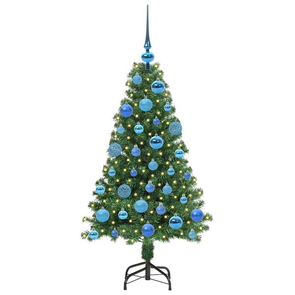 vidaXL Artificial Christmas Tree with 150 LEDs with Stand Green 120 cm