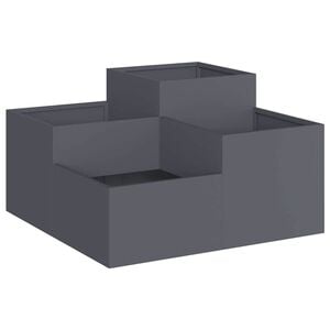 vidaXL Garden Planter Anthracite 80 x 80 x 48 cm Steel