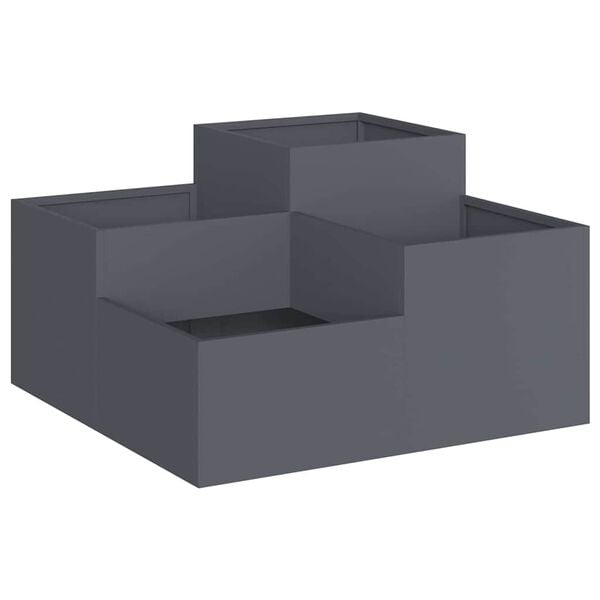 vidaXL Garden Planter Anthracite 80 x 80 x 48 cm Steel