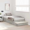 vidaXL Storage Bed Frame Concrete Grey 80 cm Engineered Wood
