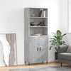 vidaXL Highboard Concrete Grey 69.5x34x180 cm Engineered Wood