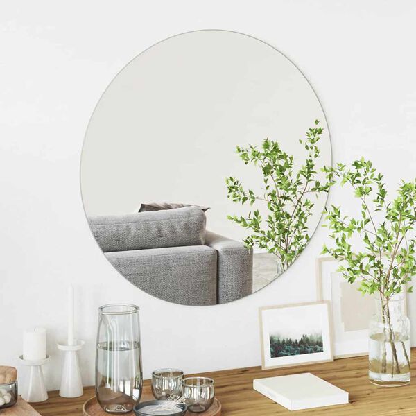 vidaXL Wall Mirror Round &Oslash; 70 cm Tempered Glass