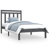 vidaXL Bed Frame without Mattress Grey 90x200 cm Solid Wood