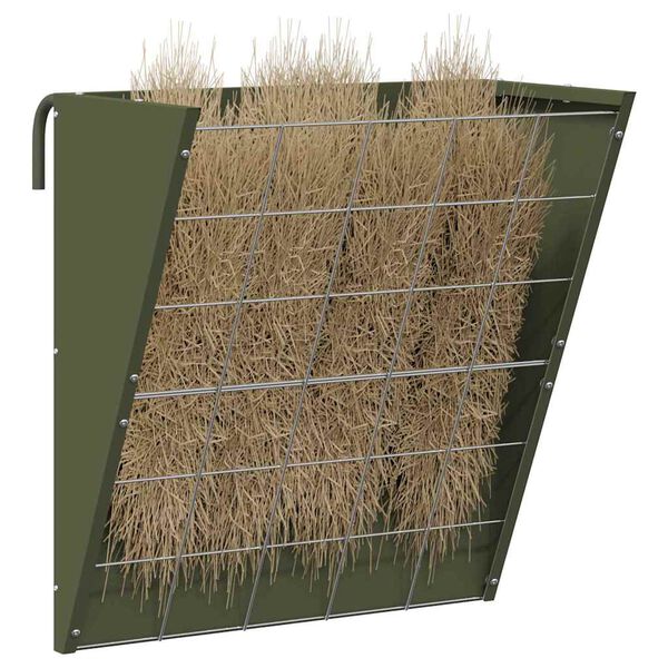 vidaXL Hanging Hay Feeder Olive Green 61 x 33 x 66 cm