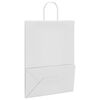 vidaXL Paper Bags 250 pcs with Handles White 32x17x44 cm