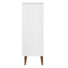vidaXL Shoe Cabinet MOLDE White 59,5x35x103 cm Solid Wood Pine