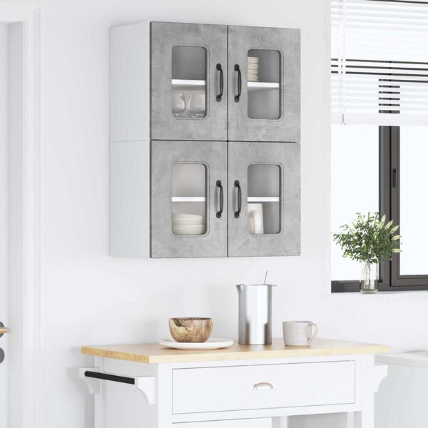 vidaXL Kitchen Cabinet Kalmar 2 pcs Concrete Grey 60 x 31 x 40 cm