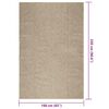 vidaXL Rug ZIZUR Beige 160x230 cm Jute Look Indoor and Outdoor