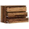vidaXL Corner Chest of Drawers Old Wood 80x41x58 cm Engineered Wood