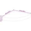 vidaXL Floating Corner Shelves 2 pcs White 25x25x3.8 cm MDF