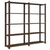 vidaXL 5-Tier Storage Rack Brown 170x38x170 cm Solid Wood Pine