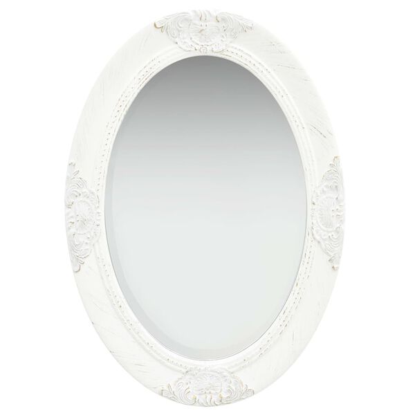 vidaXL Wall Mirror Baroque Style 50x70 cm White
