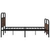 vidaXL Metal Bed Frame without Mattress Brown Oak 150x200 cm King Size