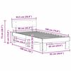vidaXL Bed Frame with Headboard Wax Brown 90 x 190 cm Solid Pine Wood
