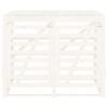 vidaXL Double Wheelie Bin Storage White Solid Wood Pine