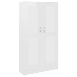 vidaXL Book Cabinet High Gloss White 82,5x30,5x150 cm Engineered Wood