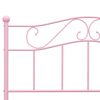 vidaXL Bed Frame without Mattress Pink Metal 120x200 cm