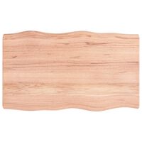 vidaXL Table Top Light Brown 100x60x(2-6)cm Treated Solid Wood Live Edge
