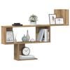 vidaXL Wall Shelf Artisian Oak 100x15x70 cm Engineered Wood