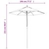 vidaXL Garden Parasol with Wooden Pole Azure Blue 196x231 cm