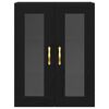 vidaXL Wall Cabinet Black Oak 69.5 x 34 x 90 cm Engineered Wood