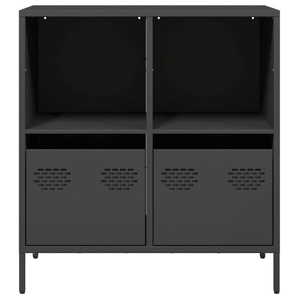 vidaXL Sideboard Black 68x39x73.5 cm Cold-rolled Steel