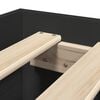 vidaXL Bed Frame without Mattress Black 90x200 cm Engineered Wood