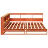 vidaXL Bookcase Bed without Mattress Wax Brown 180x200cm Solid Wood Pine