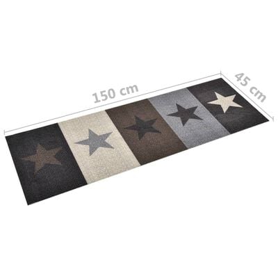vidaXL Kitchen Carpet Washable Stars 45x150 cm