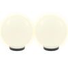 vidaXL LED Bowl Lamps 4 pcs Spherical 25 cm PMMA