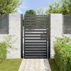 vidaXL Garden Gate Lockable Black 100x150 cm Aluminium