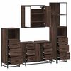 vidaXL 4&nbsp;Piece Bathroom Furniture Set&nbsp;Brown Oak Engineered Wood