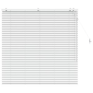vidaXL Venetian Blind White 140 x 130 cm 35 mm Solid Paulownia Wood