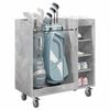vidaXL Golf Cabinet with Wheel Plain Concrete Grey 90 x 45 x 98 cm