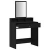 vidaXL Dressing Table Black Oak 79 x 41 x 140 cm Engineered Wood