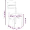 vidaXL Dining Chair 2 pcs White Solid Rubber Wood