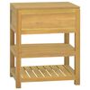 vidaXL Bathroom Cabinet | Natural Teak | Solid teak wood | 60x45x75 cm