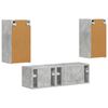vidaXL TV Wall Cabinet Set 4 pcs Concrete Grey Engineered Wood