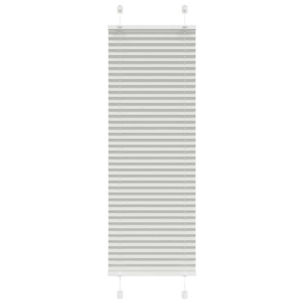 vidaXL Pleated Blind Light Grey 50x100 cm Fabric Width 49.4 cm Polyester