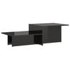 vidaXL Coffee Table High Gloss Black 111.5x50x33 cm Engineered Wood