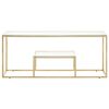 vidaXL Coffee Table Gold Stainless Steel and Tempered Glass