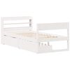 vidaXL Bed Frame without Mattress White 90x190 cm Single Solid Wood Pine