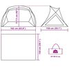 vidaXL Beach Tent 2-Person Grey Waterproof