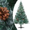 vidaXL Frosted Pre-lit Christmas Tree with Ball Set Pinecones 150 cm